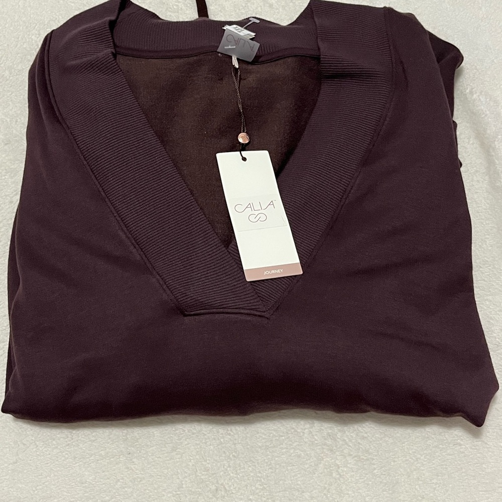 NWT Calia by Carrie Underwood Shawl Collar Brown Jumpsuit